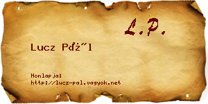 Lucz Pál névjegykártya