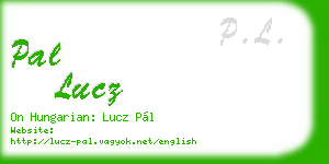 pal lucz business card